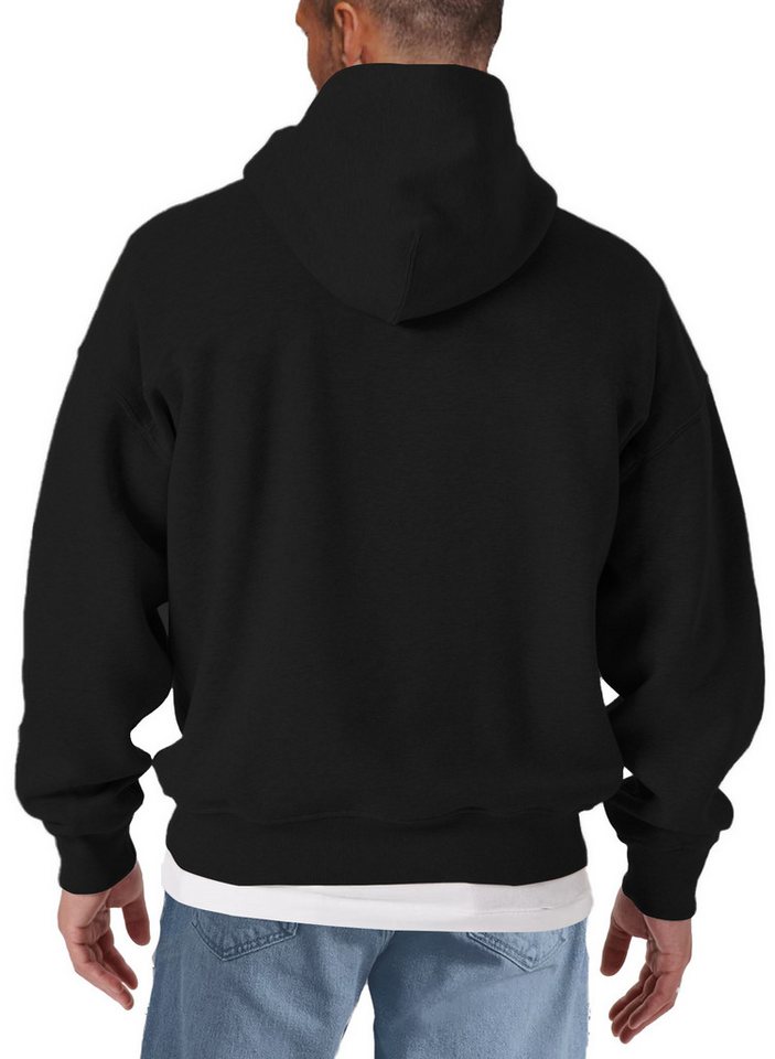 MAKAYA Kapuzenpullover mit Wolfsmotiv Wikinger Wolf Mond Viking Sweatshirt Mond Hoodie (Schwarz, S, M, L, XL, XXL, 3XL, 4XL) Baumwolle – Bild 3 von 4