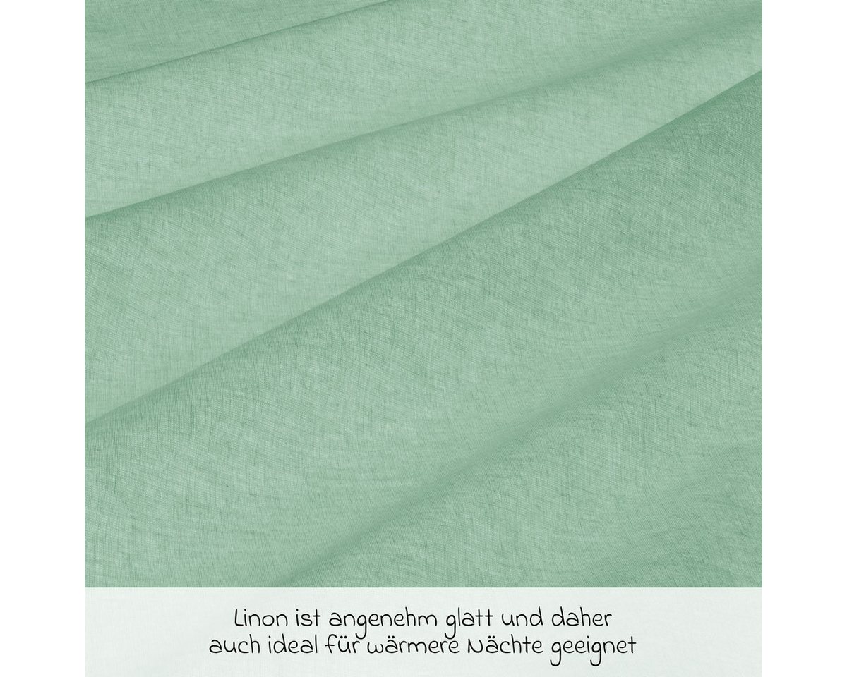 Makian Bettwäsche Uni - Icegreen, Baumwolle, Kinderbettwäsche Set 100x135 cm / 40x60 cm Deckenbezug, Kissenbezug – Bild 4 von 5