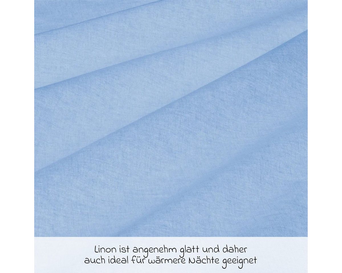 Makian Kinderbettwäsche Uni Hellblau, Baumwolle, Kinderbettwäsche 80x80 cm / 35x40 cm Deckenbezug, Kissenbezug – Bild 5 von 5
