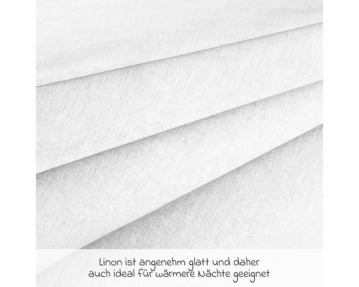 Makian Kinderbettwäsche Uni Weiß, Baumwolle, Kinderbettwäsche 80x80 cm / 35x40 cm Deckenbezug, Kissenbezug – Bild 5 von 5