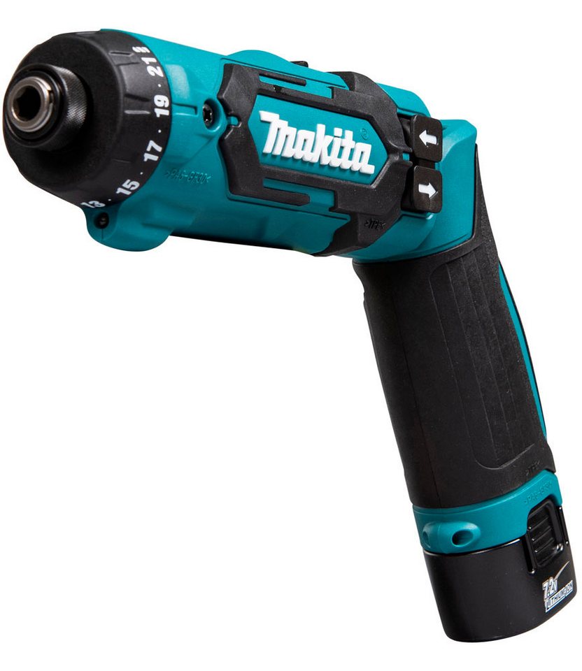 Makita Akku-Schrauber DF012DSE, 650 U/min, 5,6 Nm, inkl. integrierter Akku, Ladegerät und Aufbewahrungskoffer – Bild 4 von 5