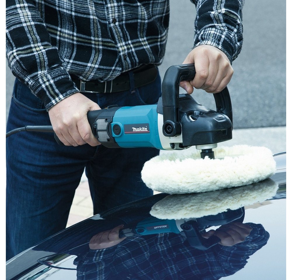Makita Exzenterschleifer, max. 3200 U/min, Rotationsschleifer 1.200 W, 9237CB, 180 mm - im Karton – Bild 2 von 2