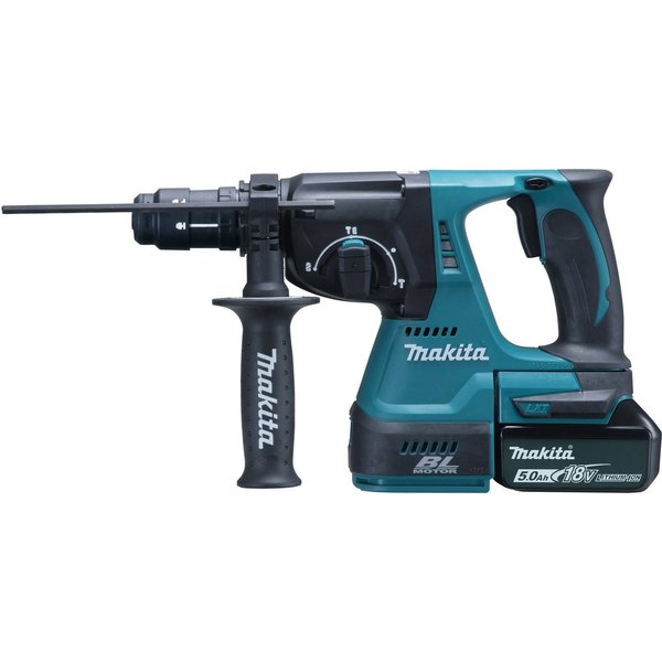 Makita Kombihammer DHR243RTJ, max. 950 U/min, (Set), für SDS-PLUS 18 V, 5,0 Ah, inkl. Akku, Ladegerät und Koffer