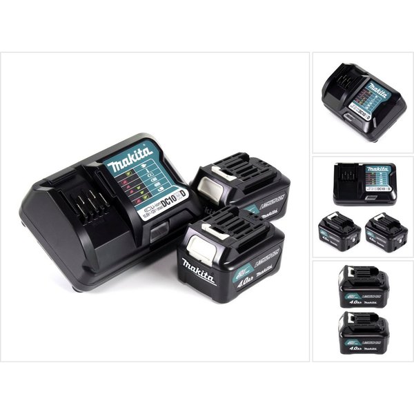 Makita Power Source Kit 12V mit 2x BL1041B Akku 4,0Ah + DC10WD Ladegerät Akkupacks