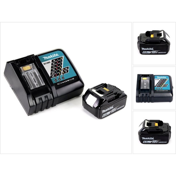 Makita Power Source Kit 18V mit 1x BL1860B Akku 6,0Ah + DC18RC Ladegerät Akkupacks