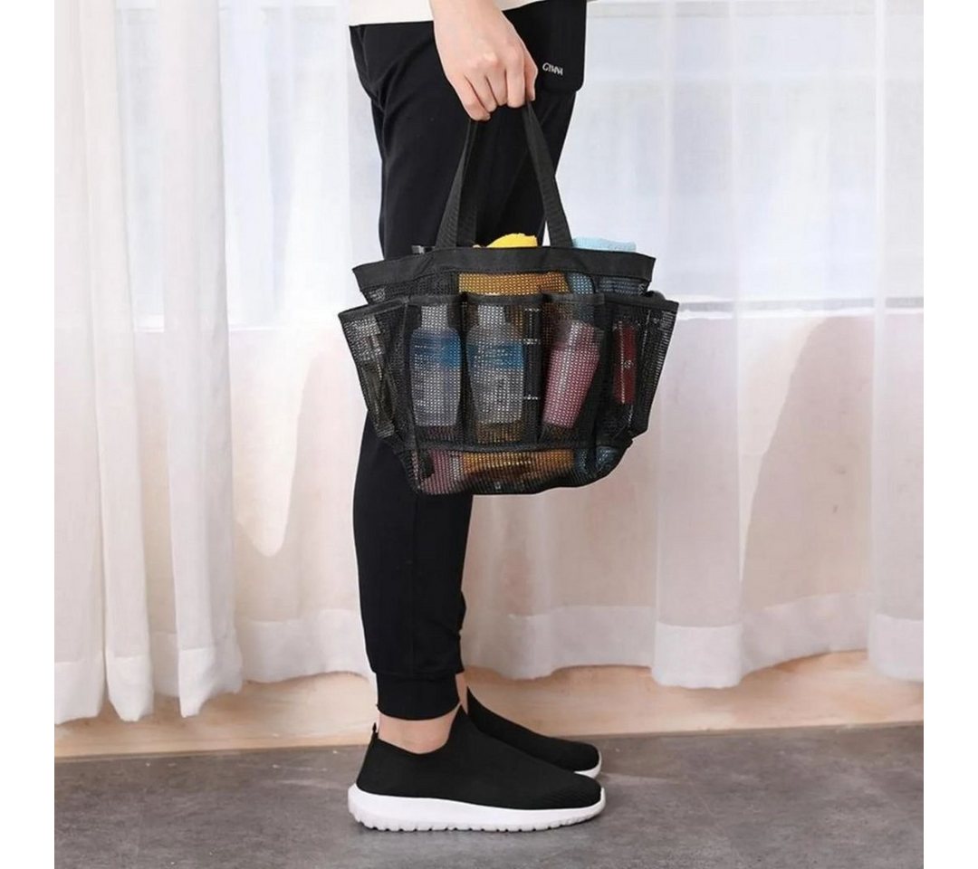 Malantis Freizeittasche Strandnetztasche, Praktische Tasche aus leicht zu reinigendem Mesh (Perfekt für den Ausflug zum Strand oder Schwimmbad - Platz für Handt – Bild 2 von 5