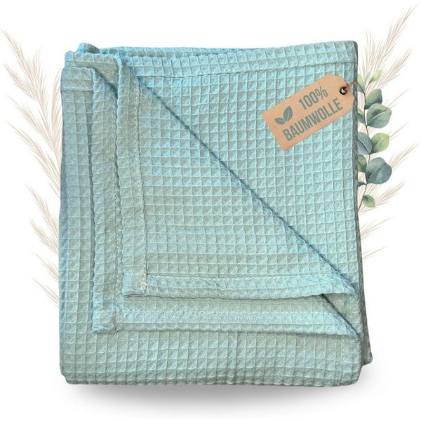 Babydecke Babydecke 75 x 100 cm, 100% Baumwolle Waffelpiqué weiche Kuscheldecke, Malino