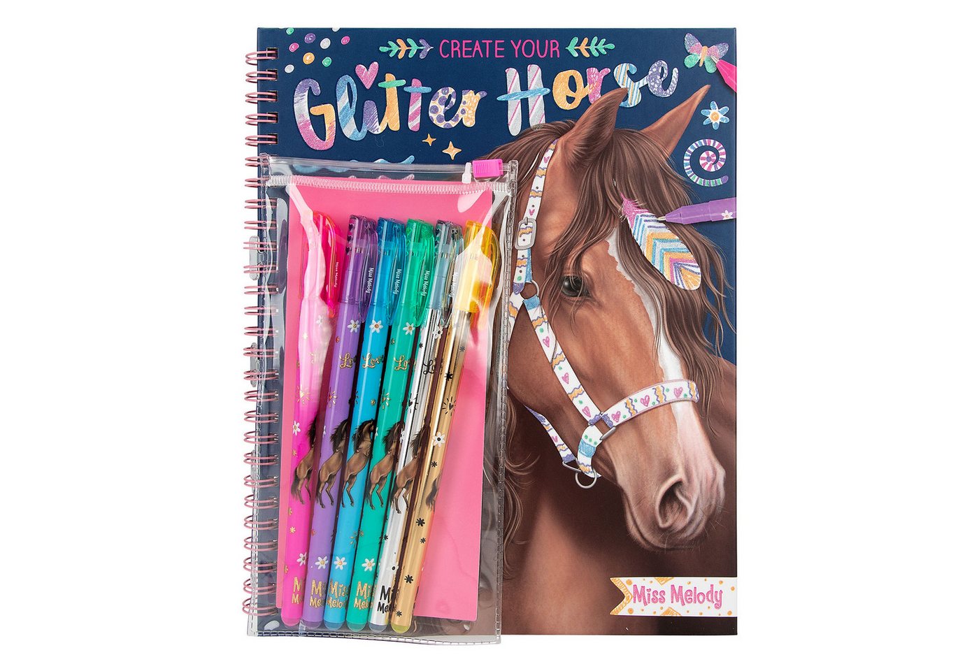 Depesche Malstift DEPESCHE Miss Melody Mal Set Create your Glitter Horses – Bild 2 von 5