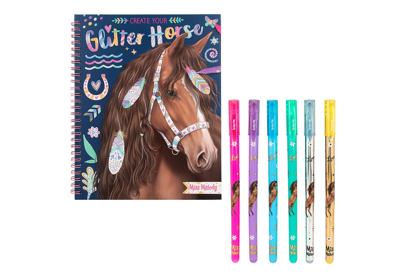 Depesche Malstift DEPESCHE Miss Melody Mal Set Create your Glitter Horses – Bild 3 von 5