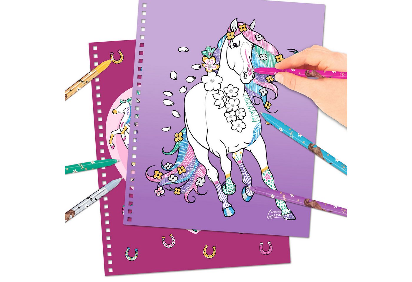 Depesche Malstift DEPESCHE Miss Melody Mal Set Create your Glitter Horses – Bild 4 von 5