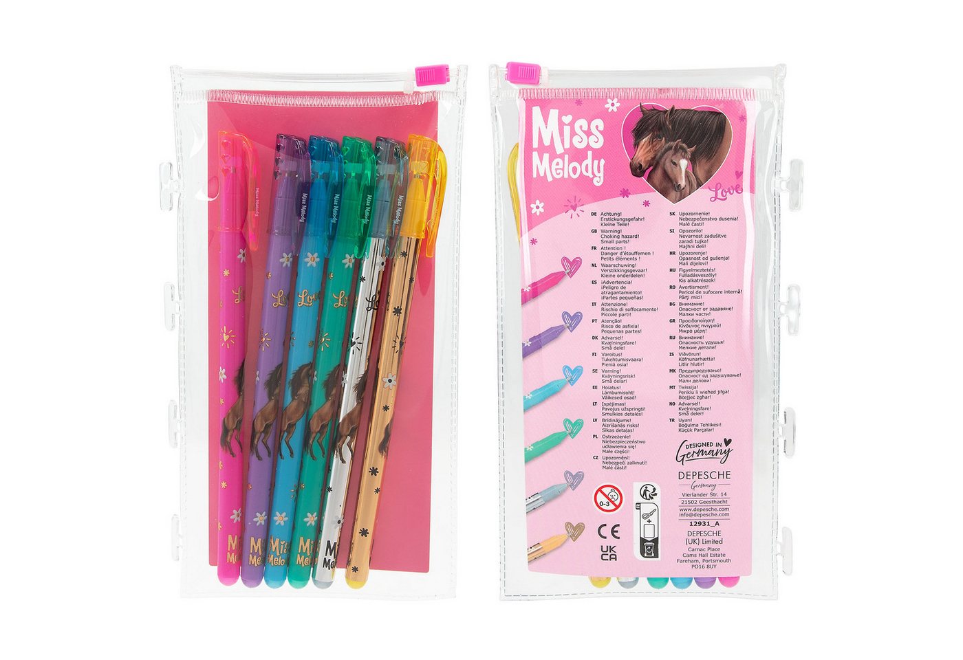 Depesche Malstift DEPESCHE Miss Melody Mal Set Create your Glitter Horses – Bild 5 von 5
