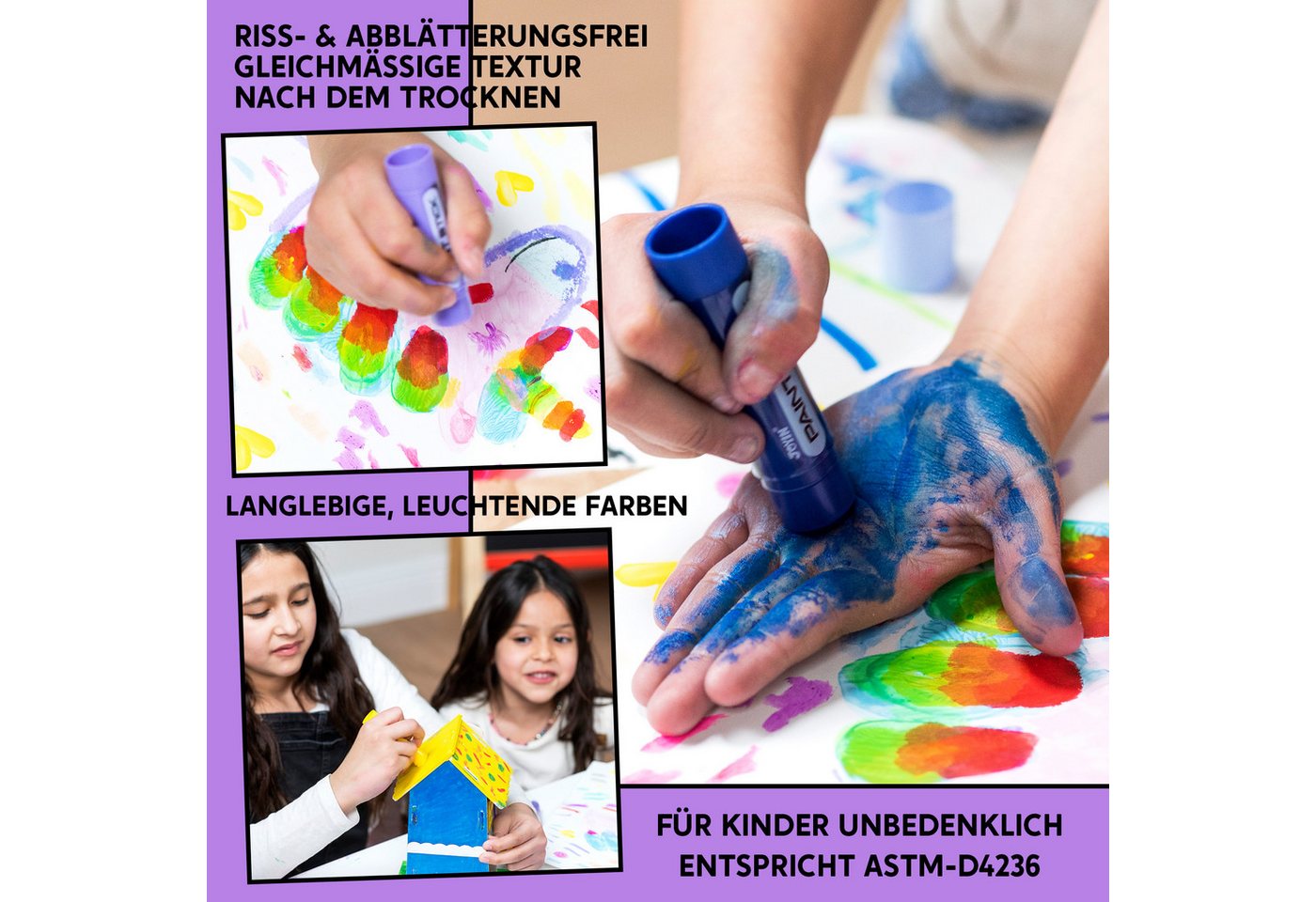 JOYIN Malstift JOYIN 36 Stück Abwaschbare Tempera Malstifte, Schnelles Trocknen, (36-tlg) – Bild 3 von 5