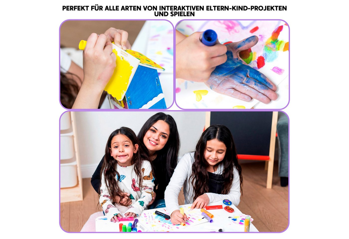 JOYIN Malstift JOYIN 36 Stück Abwaschbare Tempera Malstifte, Schnelles Trocknen, (36-tlg) – Bild 5 von 5