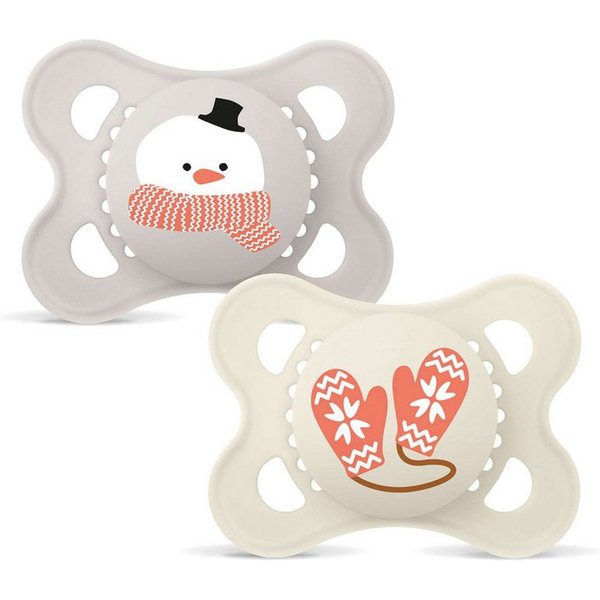 MAM Babyartikel Schnuller Original Winter Edition mit ovalem Silikon Sauger