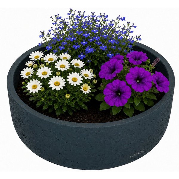 MamboCat Dekoschale Ethan Pflanzschale Größe: S Blau Ø 24 cm