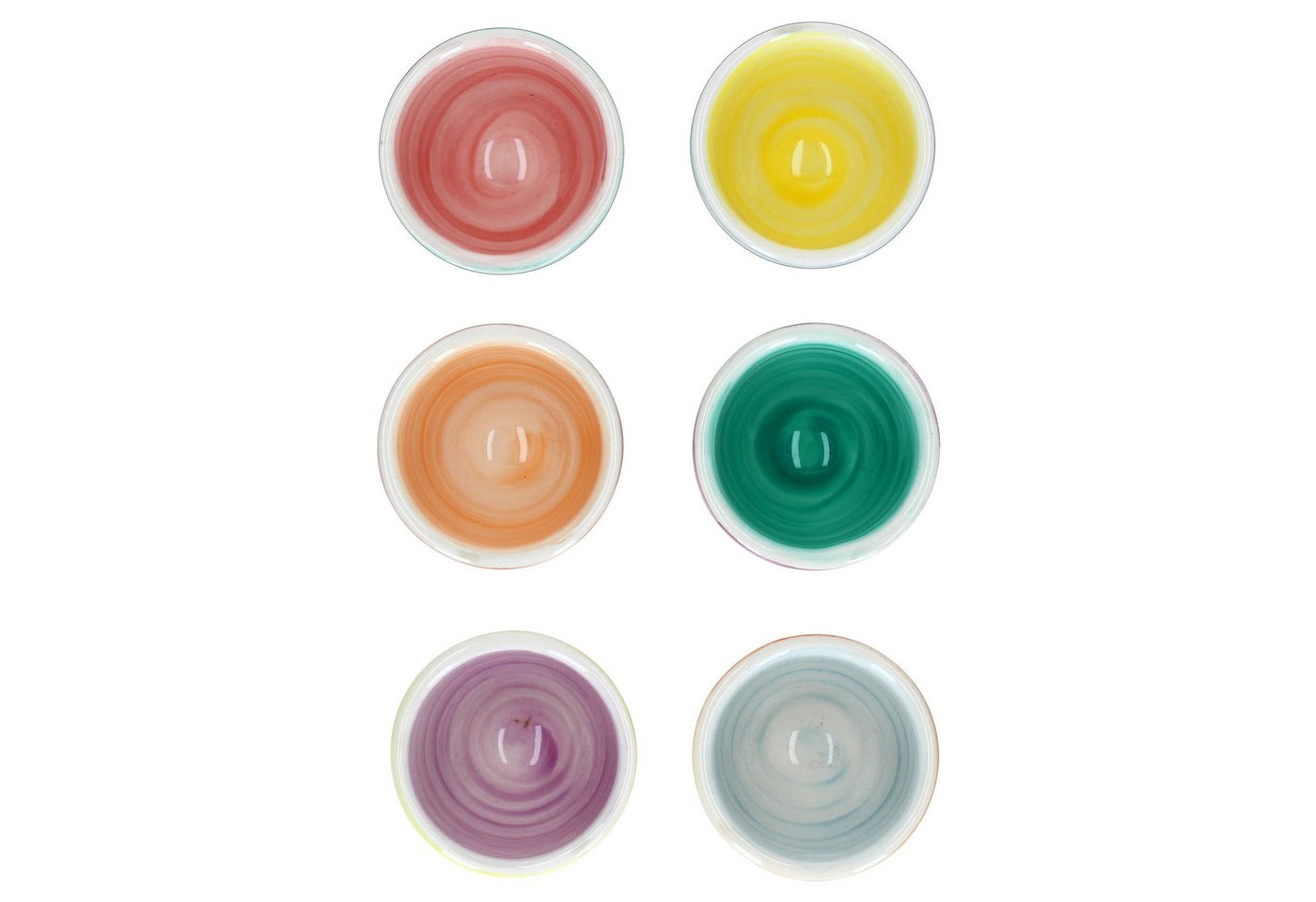 MamboCat Eierbecher 6er Set Pastello Eierbecher Frühstück Brunch Buffet Steingut bunt – Bild 4 von 5