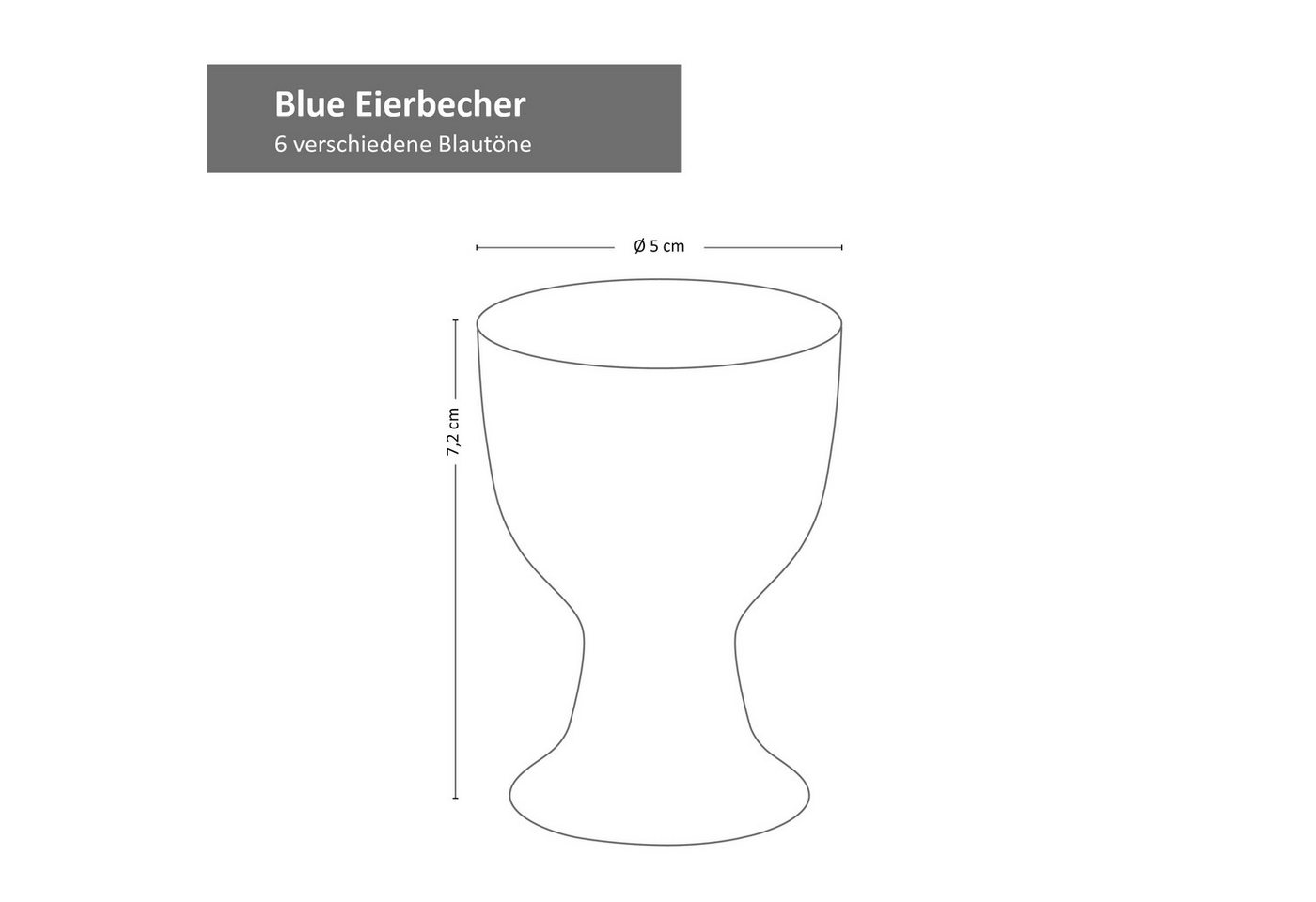 MamboCat Eierbecher Blue Baita 6er Set Eierbecher blaue Eierhalter Eierständer Steingut – Bild 3 von 4