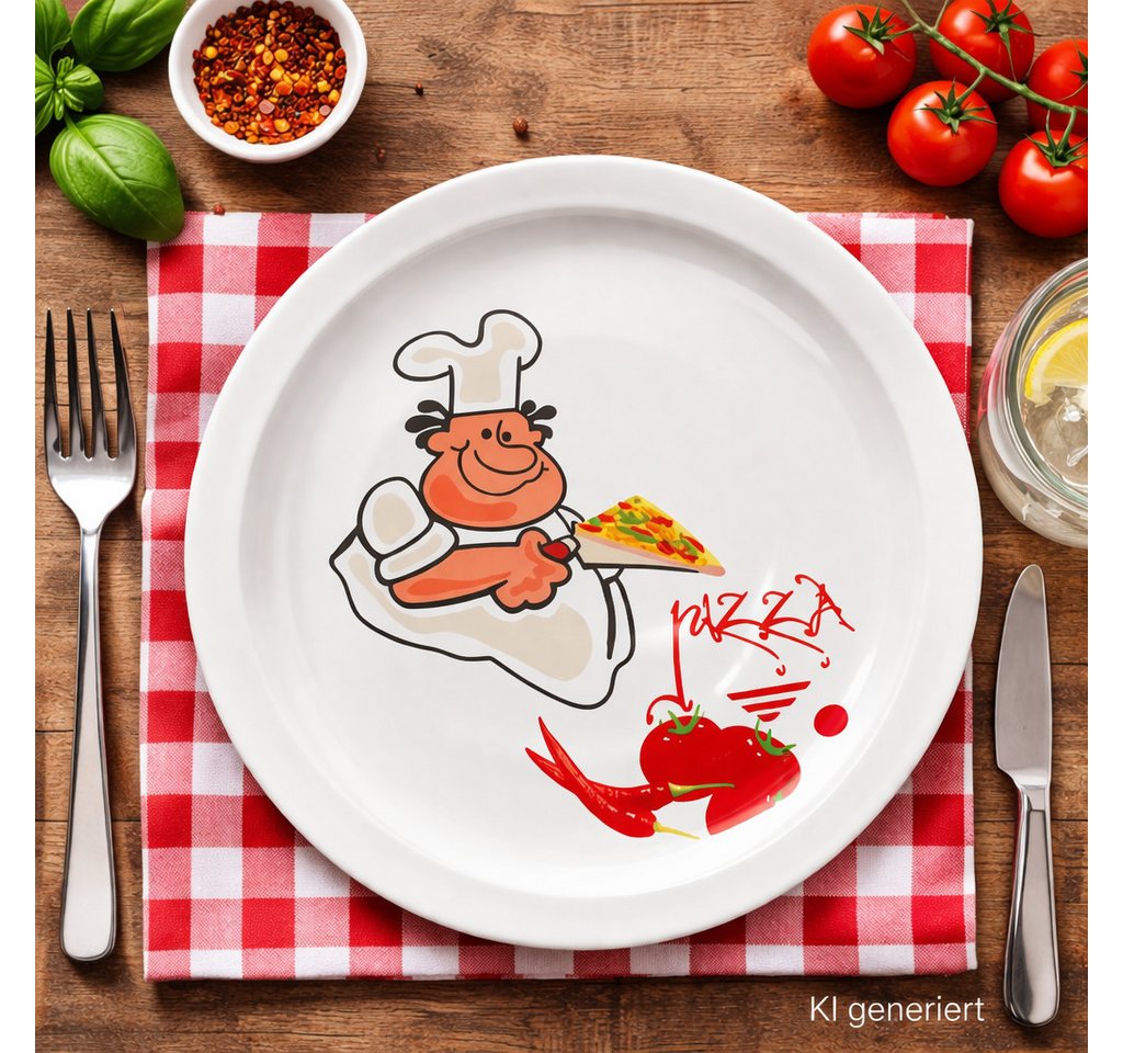 MamboCat Pizzateller 2er Set Alberto Pizzateller Ø30,5cm 2 Personen XL-Teller Platte groß – Bild 3 von 5
