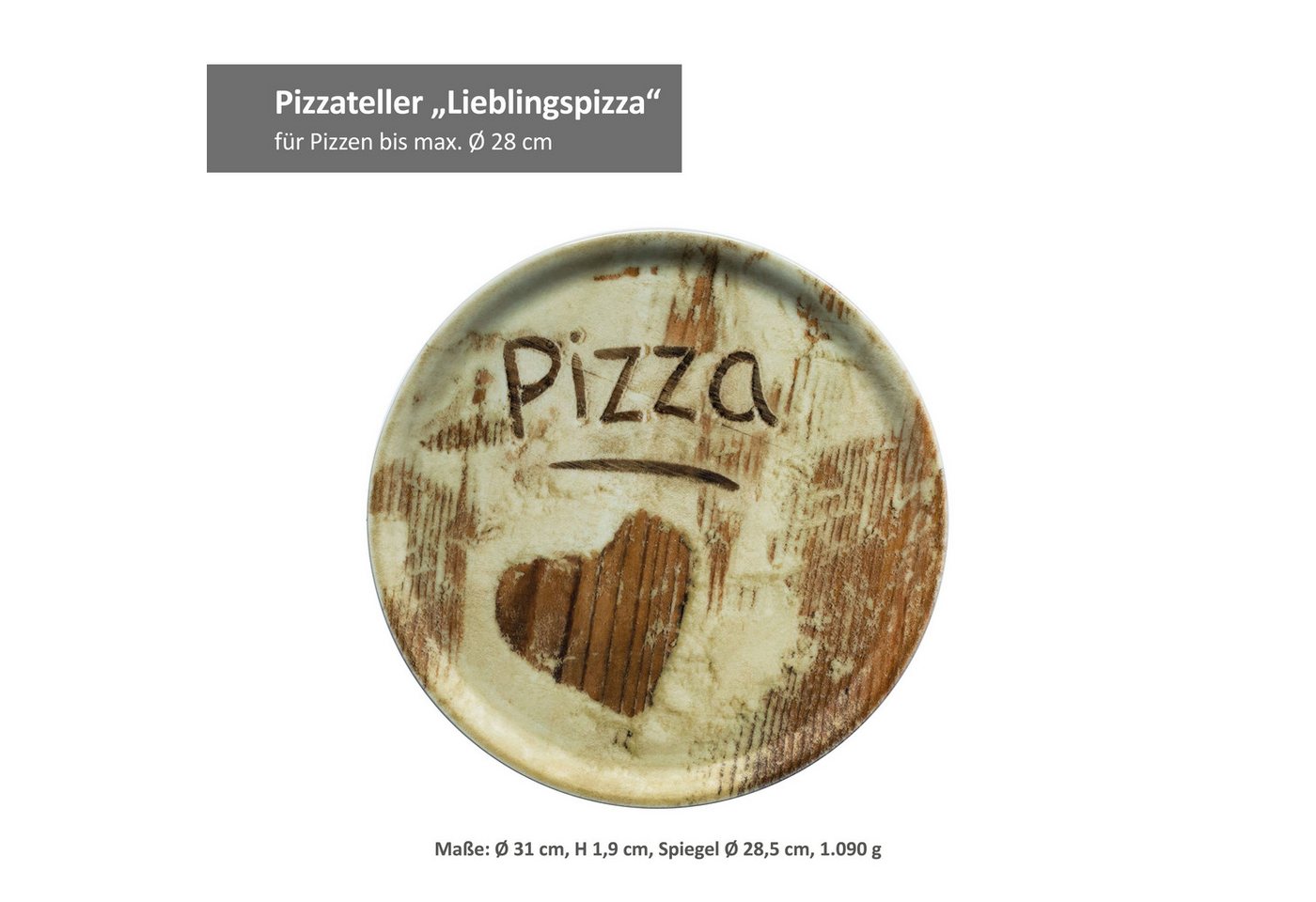 MamboCat Pizzateller 3er Set Pizzateller Oliven-, Salami- & Lieblingspizza Ø 31cm Platte – Bild 5 von 5