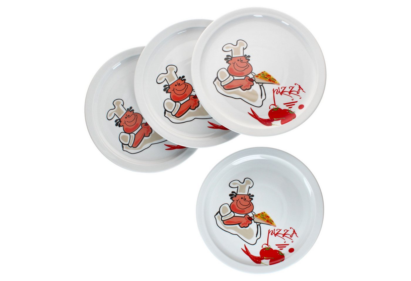 MamboCat Pizzateller 4er Set Alberto Pizzateller Ø30,5cm 4 Personen XL-Teller Platte groß – Bild 2 von 5