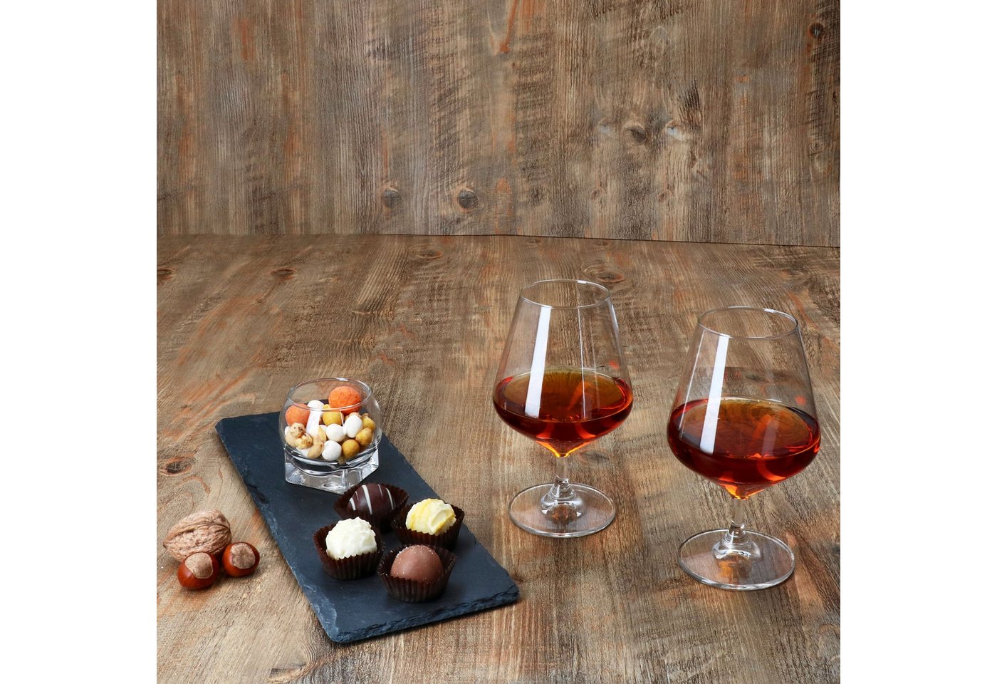 MamboCat Schnapsglas 6x Specials Spirits Brandy-Gläser 150ml mit Fuß Cognac-Schwenker, Glas – Bild 4 von 5