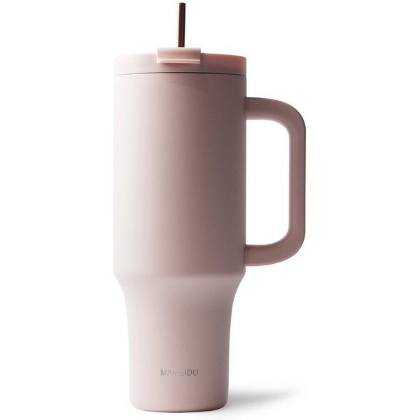 MAMEIDO Thermobecher, Edelstahl, Kunststoff, Silikon, doppelwandig isoliert, auslaufsicher in 350ml, 470ml, 700ml & 1200ml