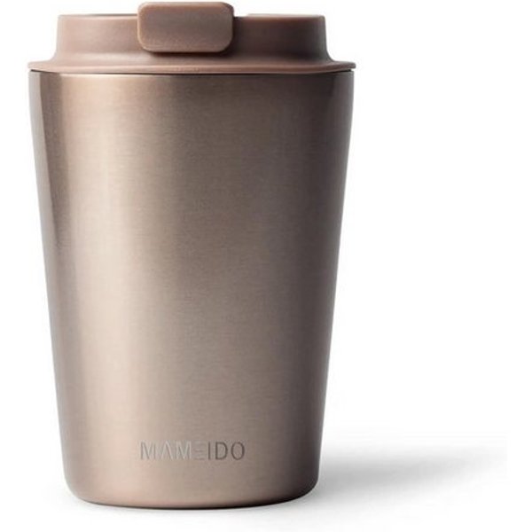MAMEIDO Thermobecher, Edelstahl, Kunststoff, Silikon, doppelwandig isoliert, auslaufsicher in 350ml, 470ml, 700ml & 1200ml