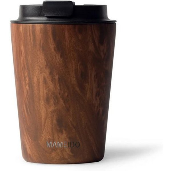 MAMEIDO Thermobecher, Edelstahl, Kunststoff, Silikon, doppelwandig isoliert, auslaufsicher in 350ml, 470ml, 700ml & 1200ml