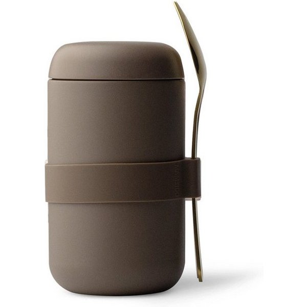 MAMEIDO Thermobehälter, Edelstahl, Kunststoff, Silikon, auslaufsicher mit Deckel und Gabel-Löffel-Besteck in 500 ml & 800 ml