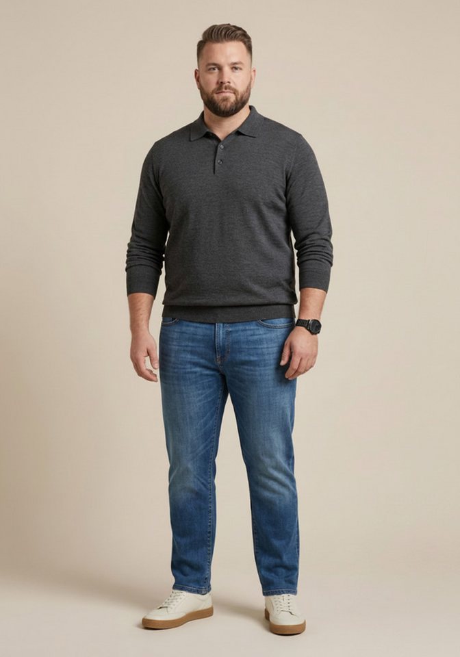 Man's World Plus Gerade Jeans Große Größen, straight fit mit Knopf- und Reißverschluss, Straight-Fit, gerader Beinverlauf – Bild 3 von 5
