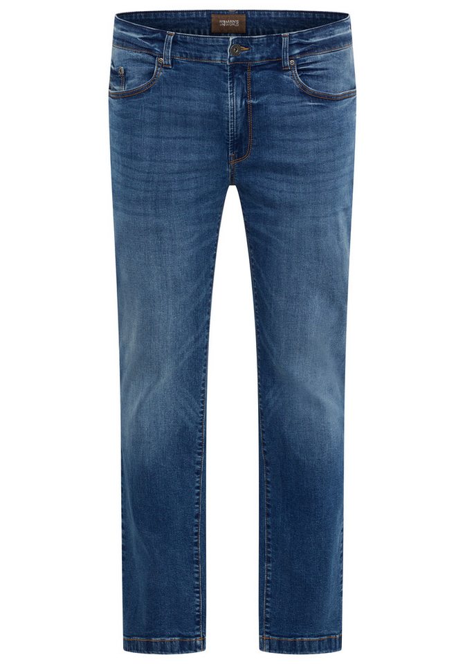 Man's World Plus Gerade Jeans Große Größen, straight fit mit Knopf- und Reißverschluss, Straight-Fit, gerader Beinverlauf – Bild 4 von 5