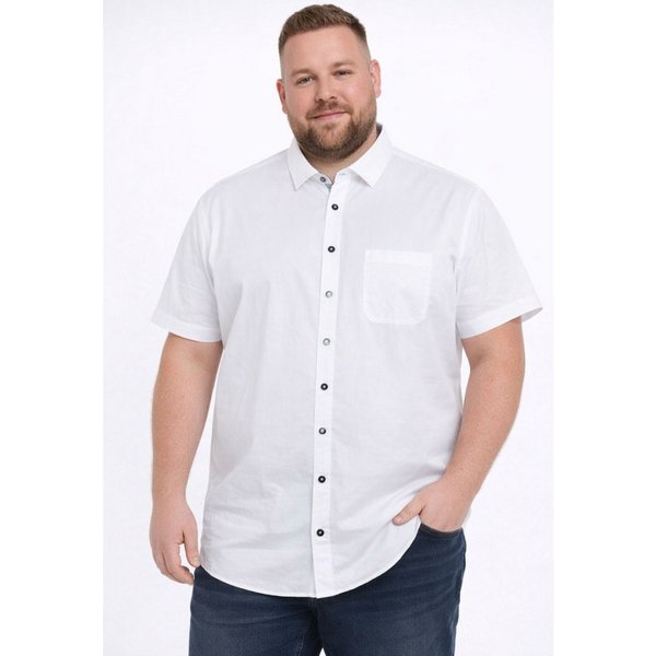 Man's World Plus Kurzarmhemd Große Größen Kurzarm, für verschiedene Anlässe, aus Baumwolle und Polyester