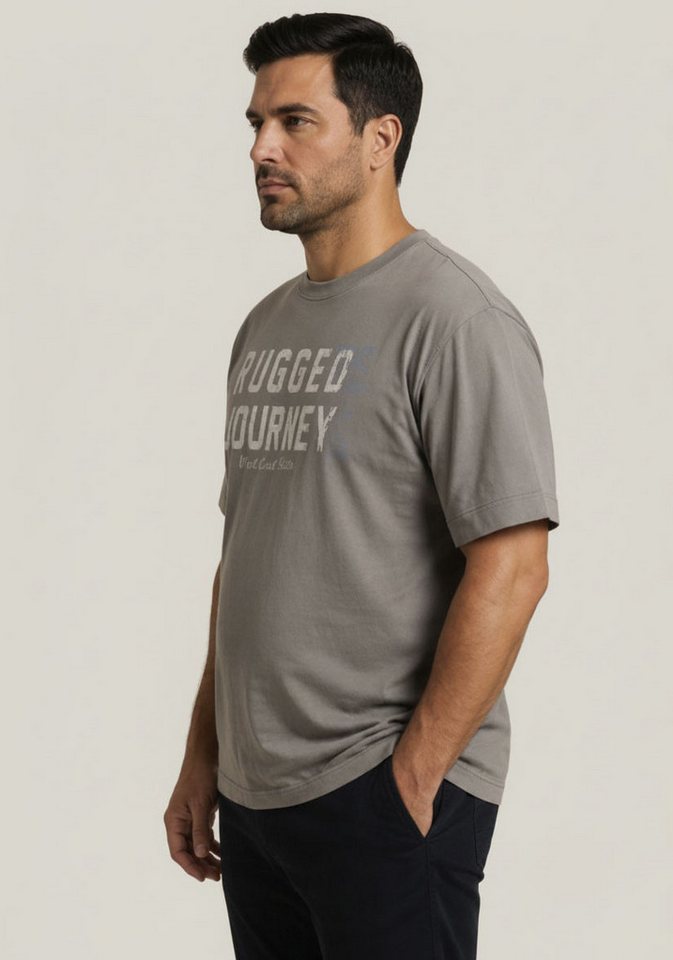 Man's World Plus Rundhalsshirt auch in Grosse Größen bis Gr. 7XL Ärmel-Fit Regular Fit, Kurzarm, mit Print, bedruckt, aus Single Jersey – Bild 2 von 5
