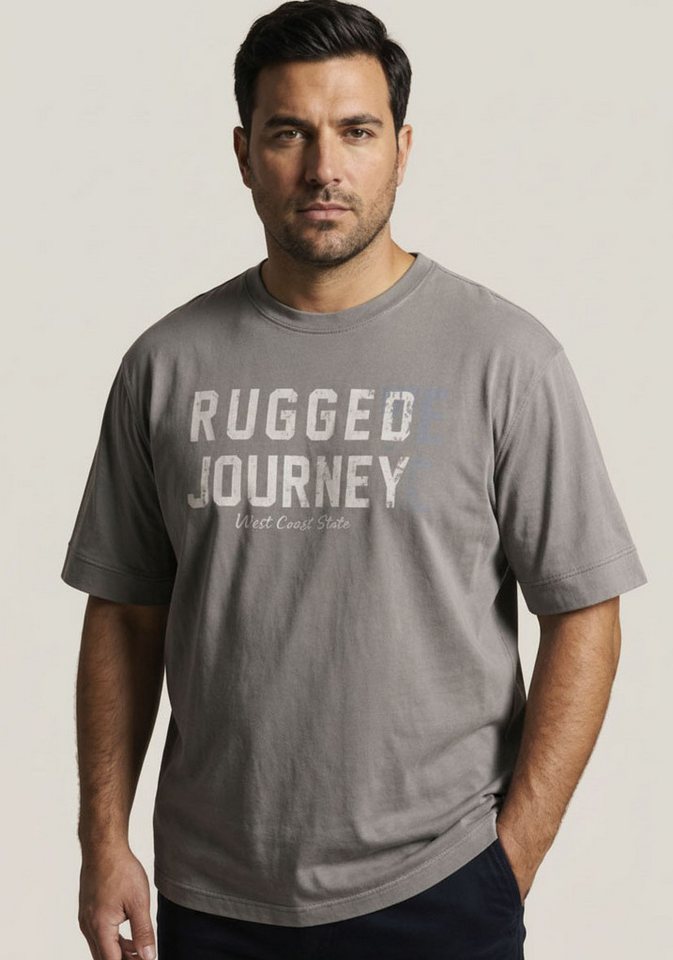 Man's World Plus Rundhalsshirt auch in Grosse Größen bis Gr. 7XL Ärmel-Fit Regular Fit, Kurzarm, mit Print, bedruckt, aus Single Jersey – Bild 3 von 5