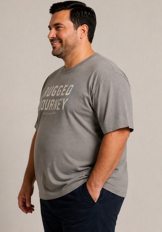 Man's World Plus Rundhalsshirt auch in Grosse Größen bis Gr. 7XL Ärmel-Fit Regular Fit, Kurzarm, mit Print, bedruckt, aus Single Jersey – Bild 4 von 5