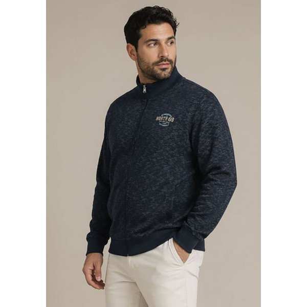 Man's World Plus Sweatjacke mit Reißverschluss, normale Länge, aus Baumwolle und Polyester