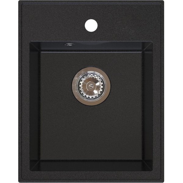 manestein Granitspüle Spülbecken, Küchenspüle aus Granit, Fleckenbeständig & Pflegeleicht, 1 Becken, 40 x 50 cm