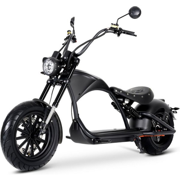 MANGOSTEEN E-Motorroller M1P E-Chopper 2000W, 1800Wh, 80km Reichweite, Retro-Elektro-Scooter, 2000 W, 45 km/h, Straßenzugelassener E-Chopper für Stadt & Freizei