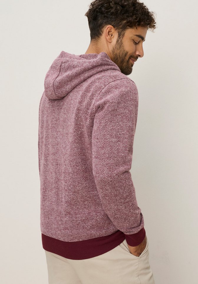 Man's World Fleecepullover mit Kapuze, gemusterte Optik, aus Polyester und Baumwolle – Bild 2 von 5