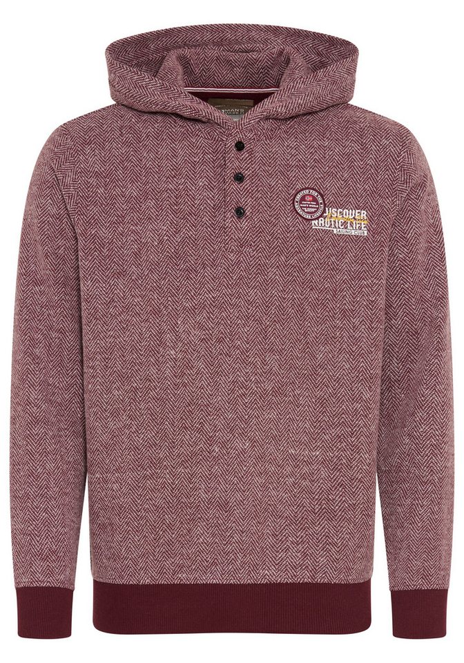 Man's World Fleecepullover mit Kapuze, gemusterte Optik, aus Polyester und Baumwolle – Bild 5 von 5
