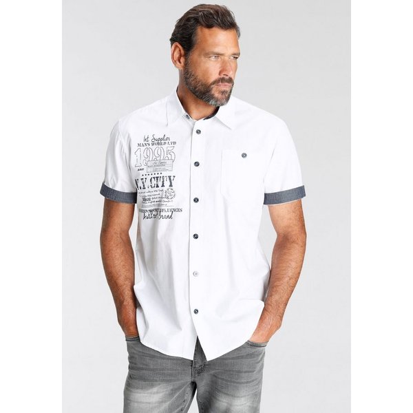 Man's World Kurzarmhemd mit Print