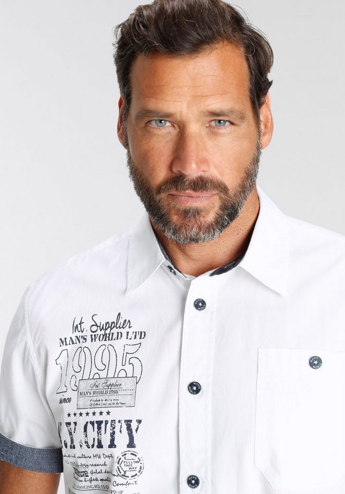 Man's World Kurzarmhemd mit Print – Bild 2 von 5