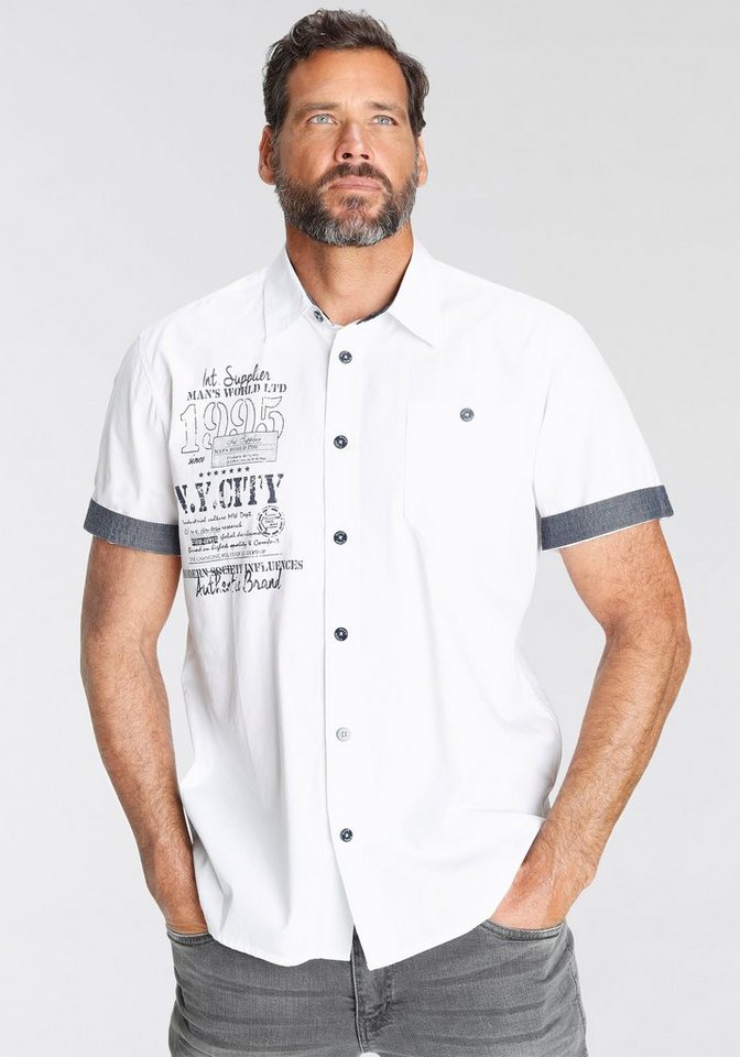 Man's World Kurzarmhemd mit Print – Bild 3 von 5