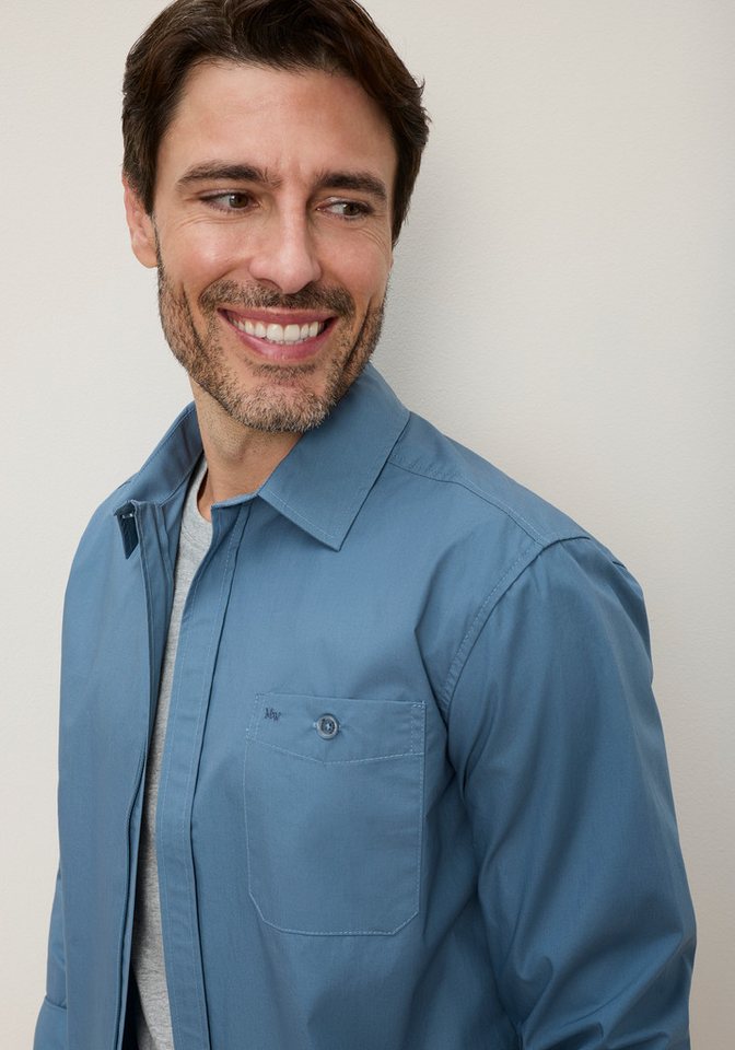 Man's World Langarmhemd mit moderner Reißverschlusslösung Regular Fit, Die moderne Alternative zum klassischen Hemdenlook – Bild 4 von 5