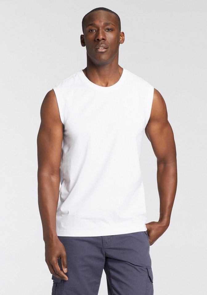Man's World Muscleshirt (Packung, 3-tlg., 3er-Pack) ärmellos, Basic-Stil, unifarben, Rundhalsausschnitt – Bild 2 von 5