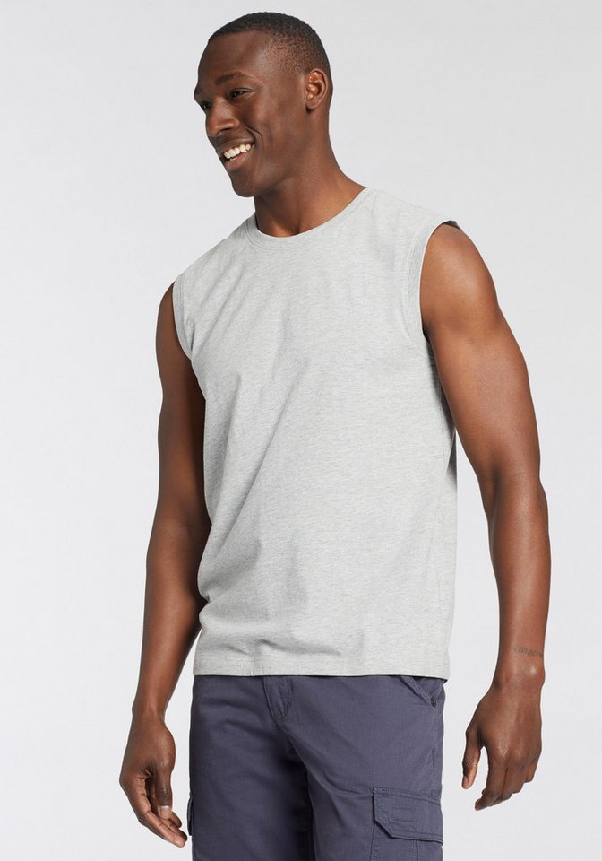 Man's World Muscleshirt (Packung, 3-tlg., 3er-Pack) ärmellos, Basic-Stil, unifarben, Rundhalsausschnitt – Bild 3 von 5