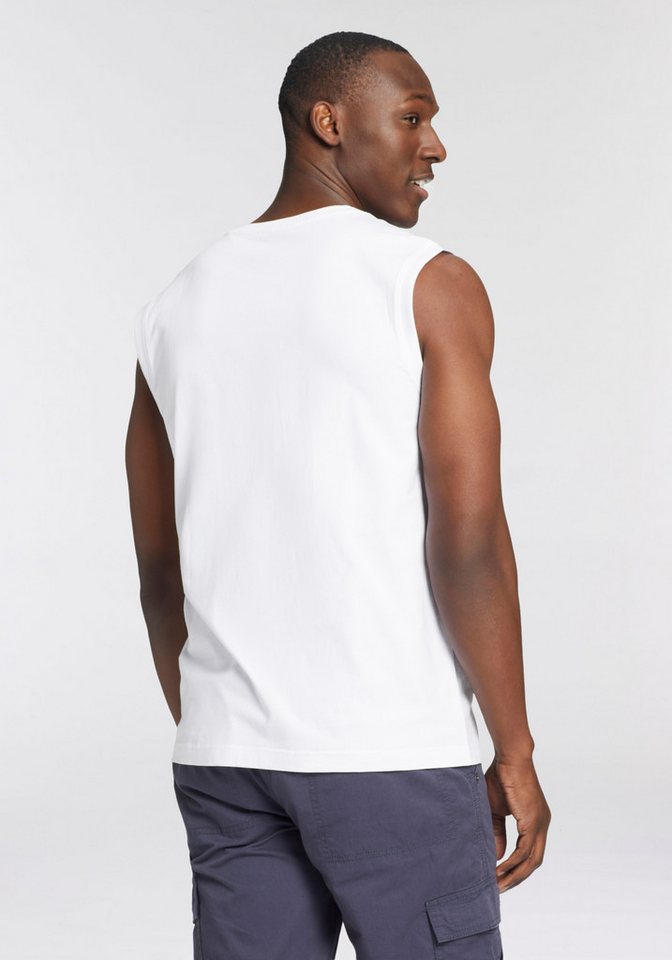 Man's World Muscleshirt (Packung, 3-tlg., 3er-Pack) ärmellos, Basic-Stil, unifarben, Rundhalsausschnitt – Bild 4 von 5