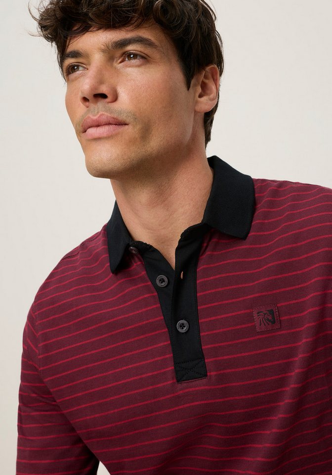 Man's World Poloshirt Normale Passform, mit Langarm, mit Polokragen, geringeltes Design – Bild 3 von 5