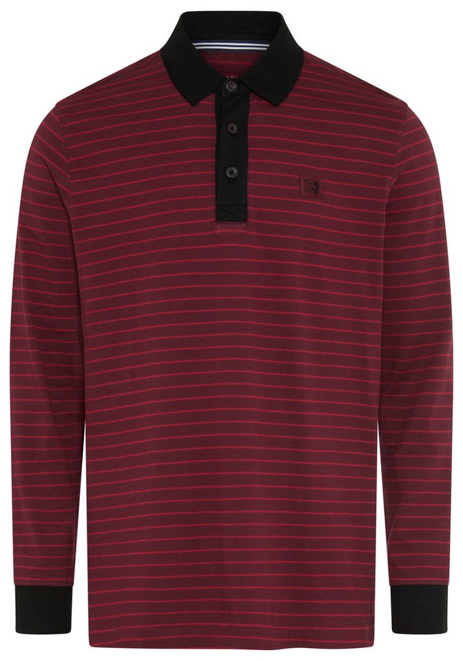 Man's World Poloshirt Normale Passform, mit Langarm, mit Polokragen, geringeltes Design – Bild 5 von 5