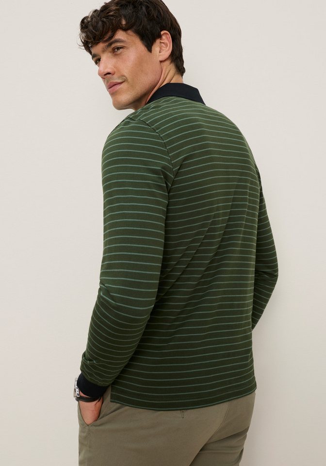 Man's World Poloshirt Normale Passform, mit Langarm, mit Polokragen, geringeltes Design – Bild 2 von 5